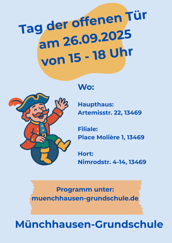 Einladungsplakat zum Tag der offenen Tür